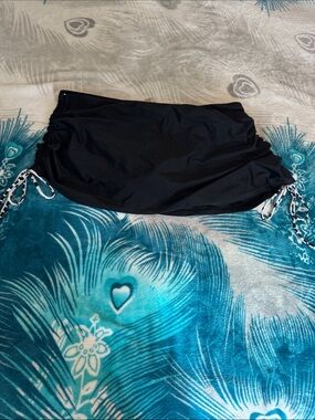Black Women's Swim Skirt with Side Tie - Unbranded